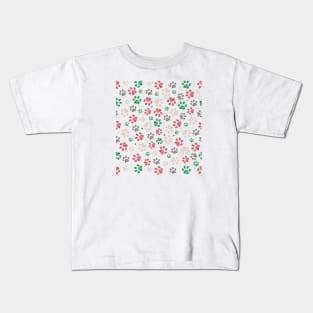 Trace doodle paw prints Kids T-Shirt